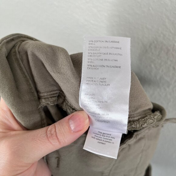 Free People Womens Bille Chino Olive Cotton Khaki Shorts Size 6 - Picture 9 of 11